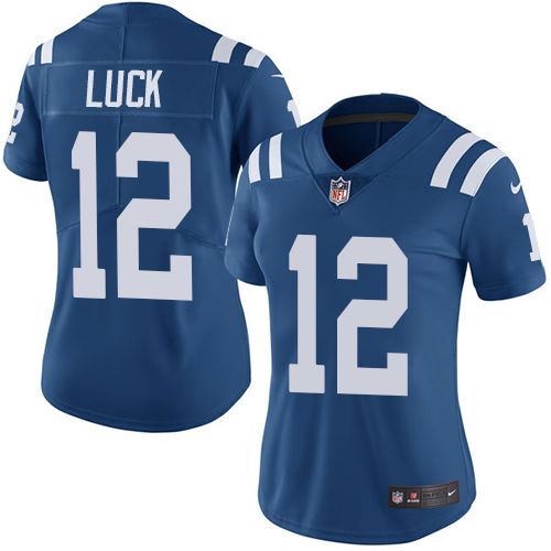 Indianapolis Colts 12 Limited Andrew Luck Royal Blue Nike NFL Home Women JerseyVapor Untouchable jerseys